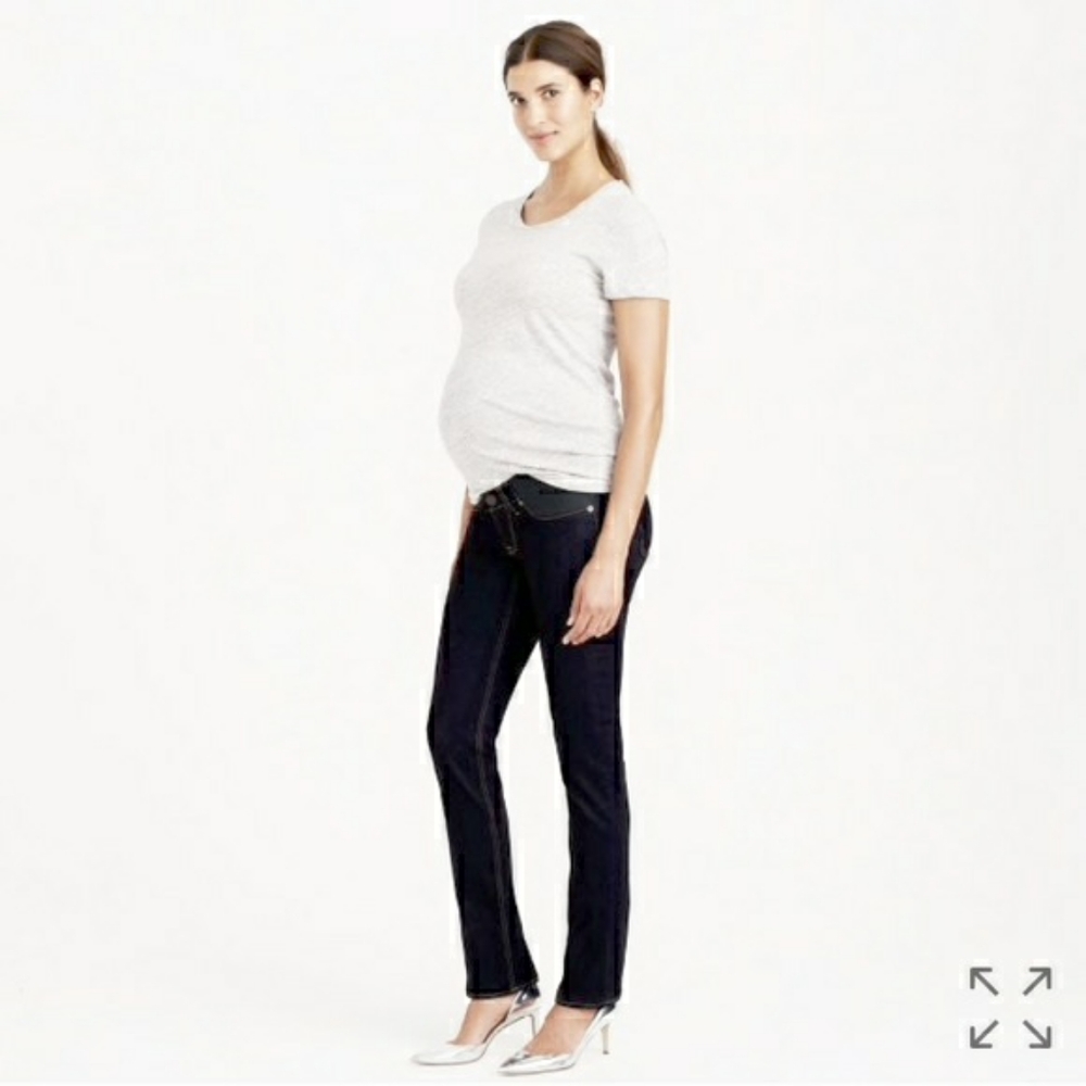 J.Crew Maternity Matchstick Black Jeans Bootcut 28